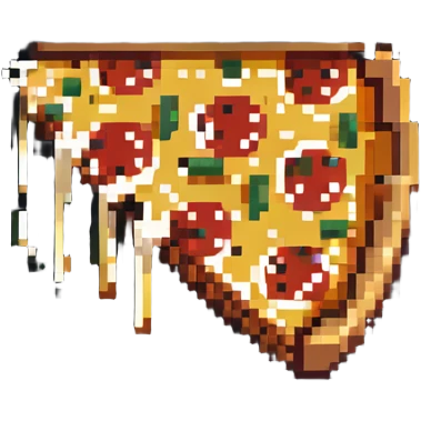 pizza slice with cheese stretching emoji