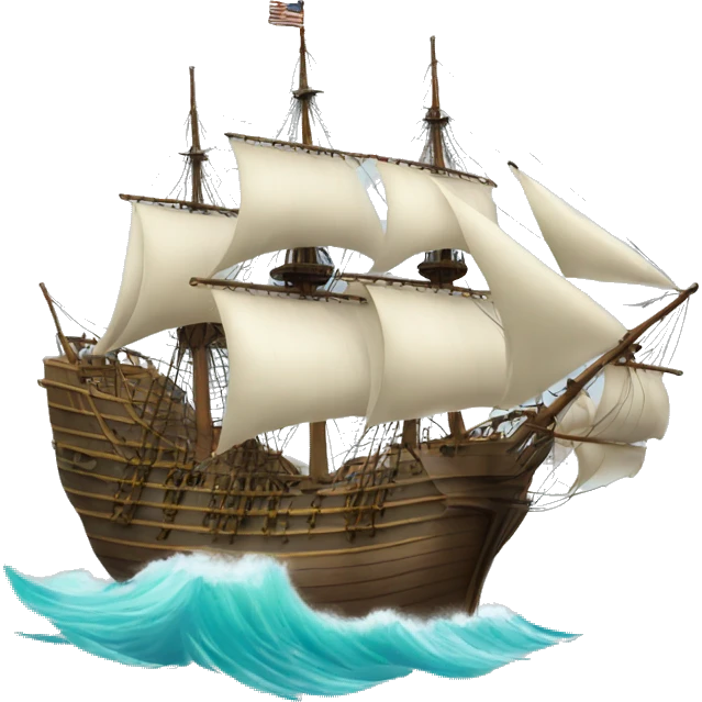 mayflower ship going full sails emoji