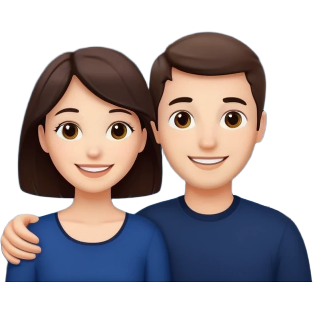 couple talking with night sky  emoji