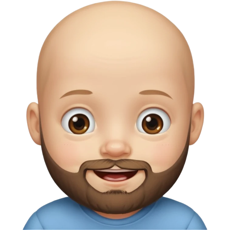 bearded bald baby emoji