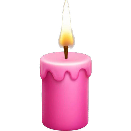 pink candle with berries emoji