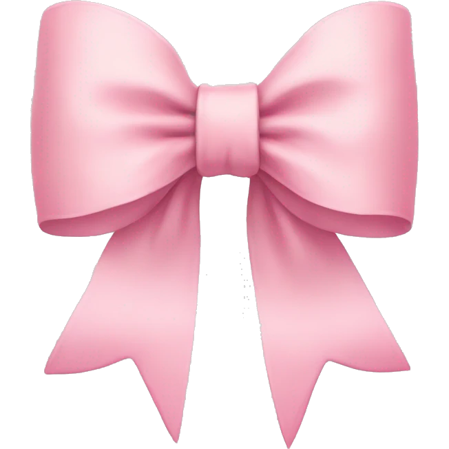 Pastel pink bow emoji