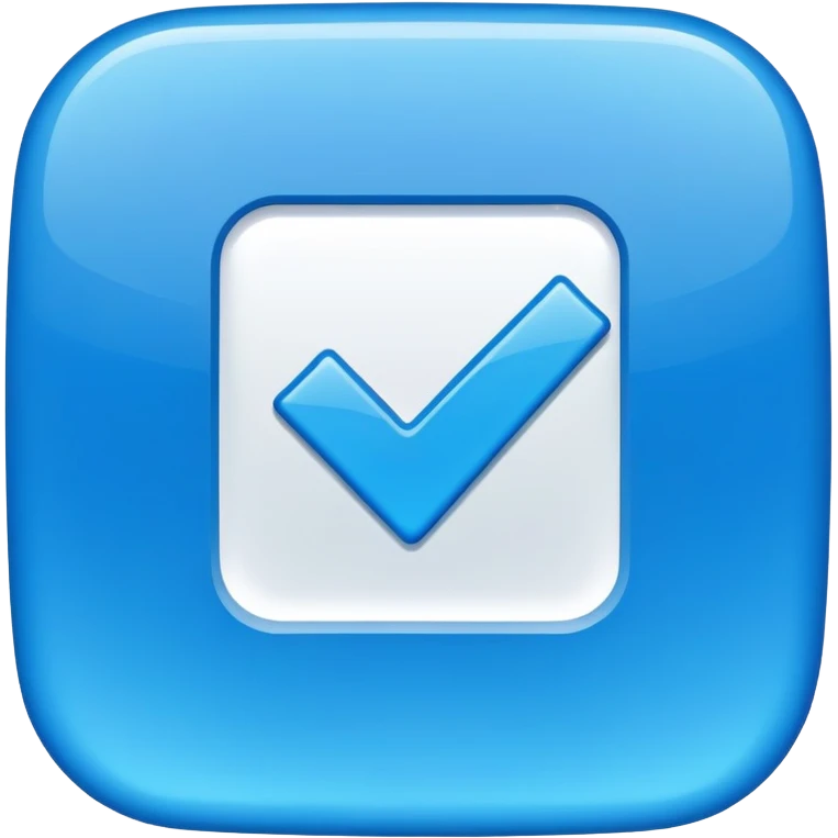 Check mark in blue box emoji