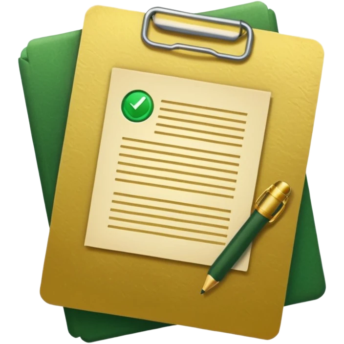 documents with golden and green colours emoji