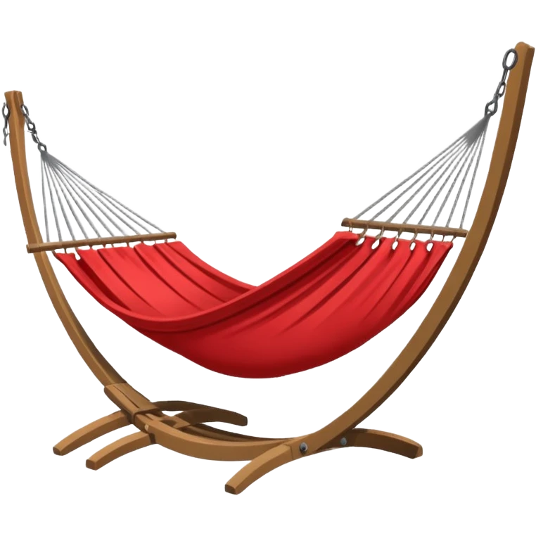 Un hamaque simple rouge emoji