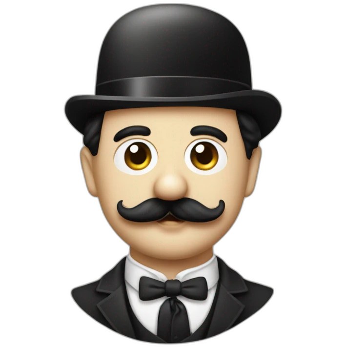 Charlie chaplin dictateur moustache courte emoji