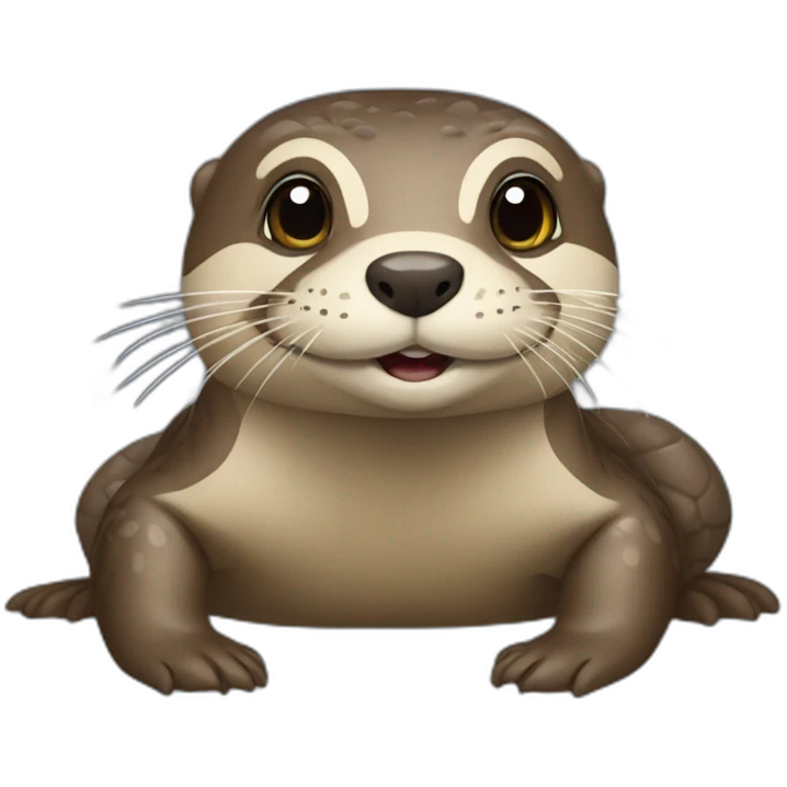 Loutre sur tortue emoji
