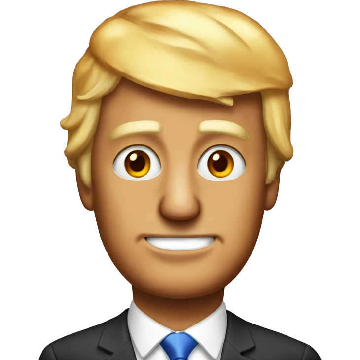 Donald trump with pizza hair emoji