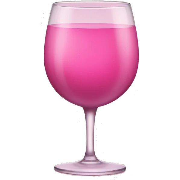 Pink wine glass emoji
