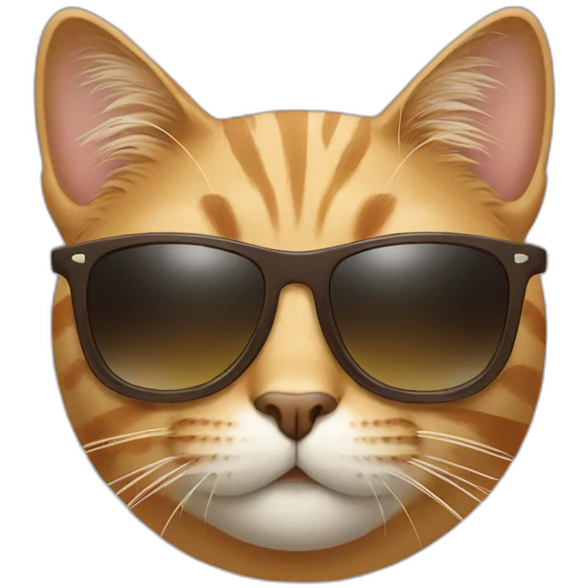 Cat with sunglasses emoji