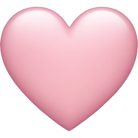 A light pink heart  emoji