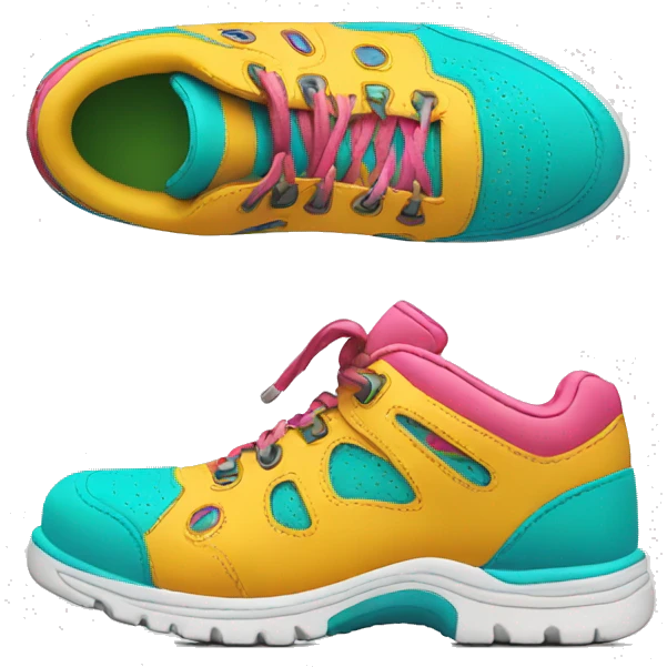 colorful shoe on white background emoji