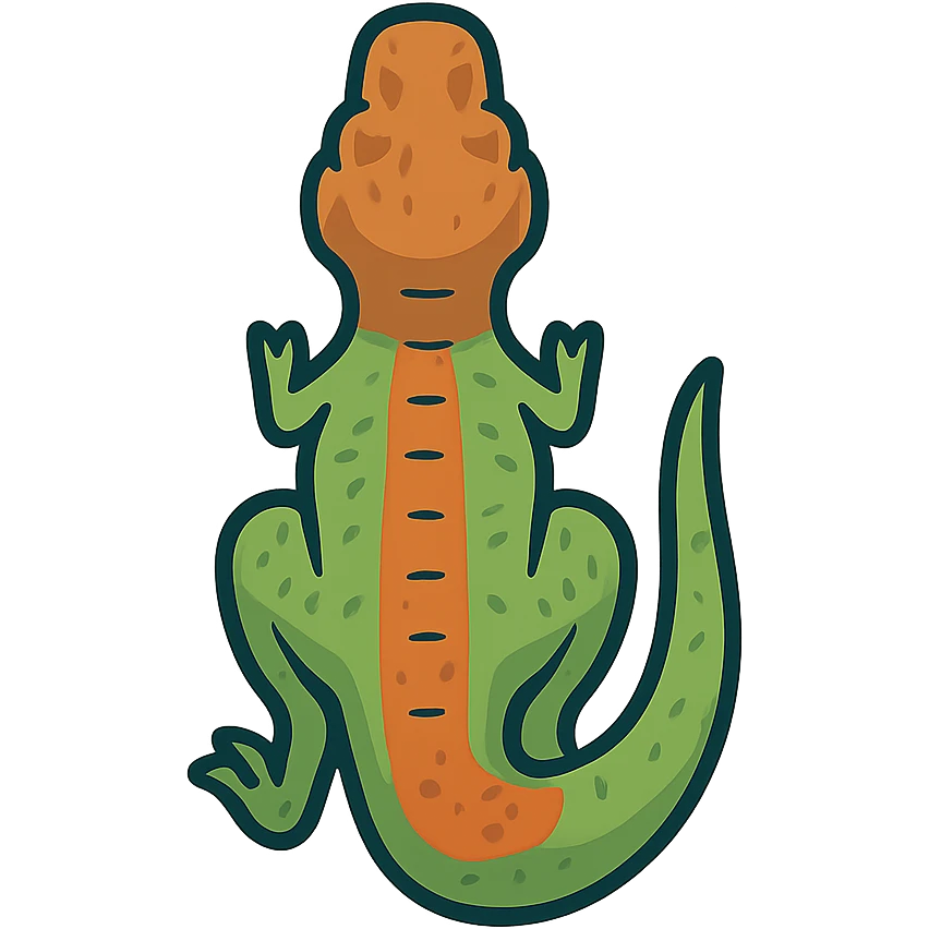 Top-down view of a T-Rex dinosaur, seen directly from above, with clear outlines and detailed texture, centered on a flat surface, bright lighting, sharp focus, no additional objects or features like wheels, stylized but realistic emoji
