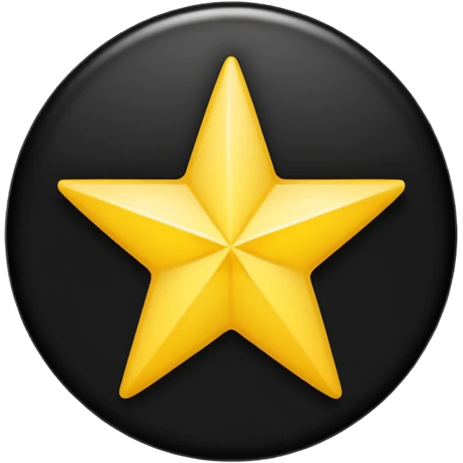 Make a star inside a clean black circle only emoji