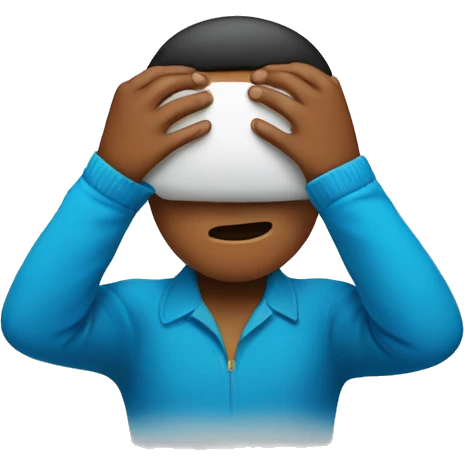 Person covering eyes with hands. Racket in other hand emoji