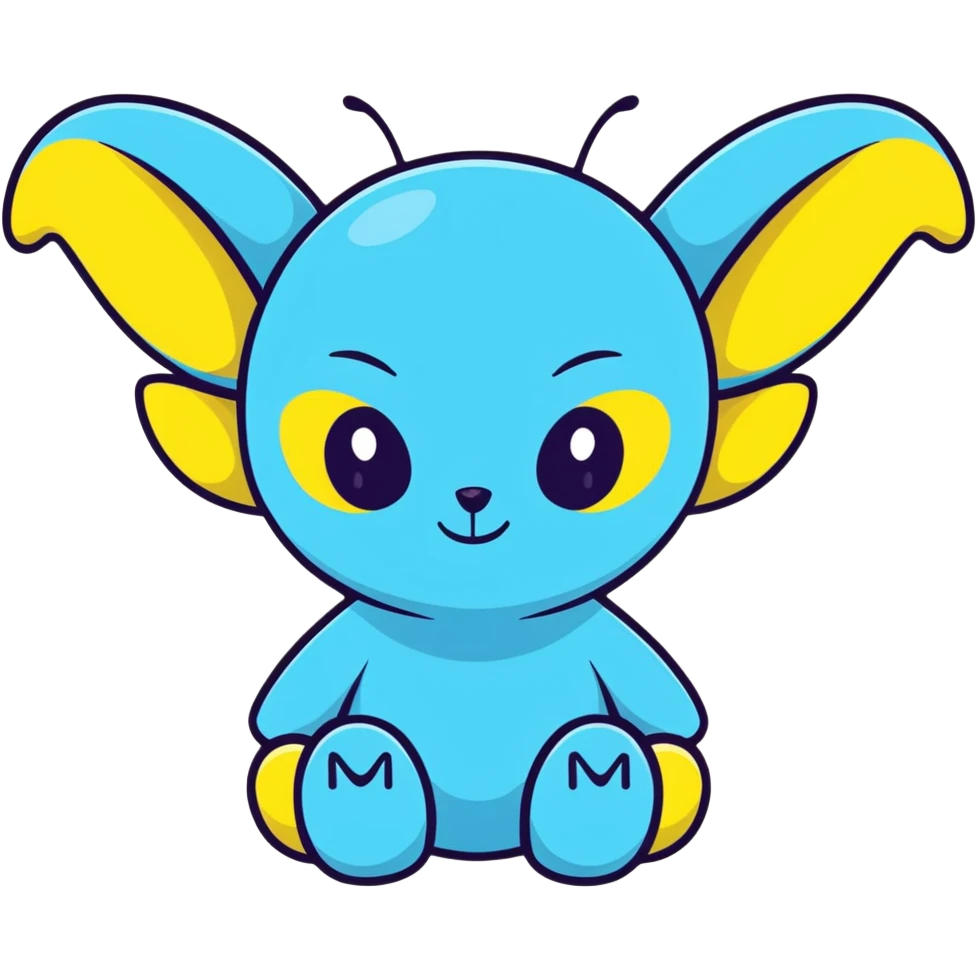 Stitch from Lilo and Stitch, cute blue alien with big ears emoji