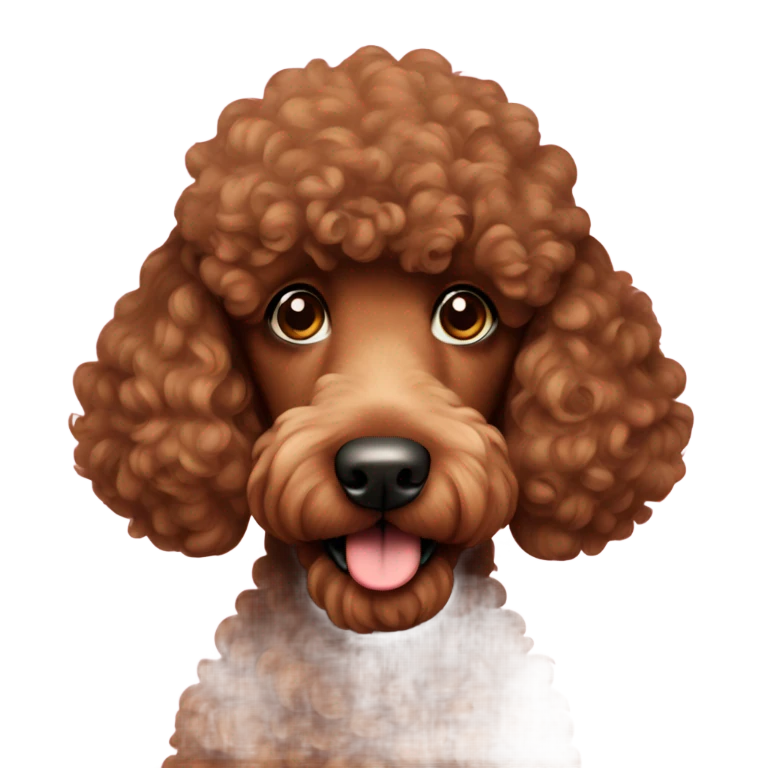 Brown poodle emoji