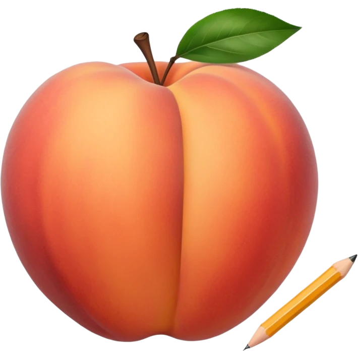 hands drawn on a peach emoji