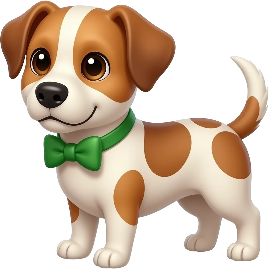 The dog wearing a Green Bowties emoji
