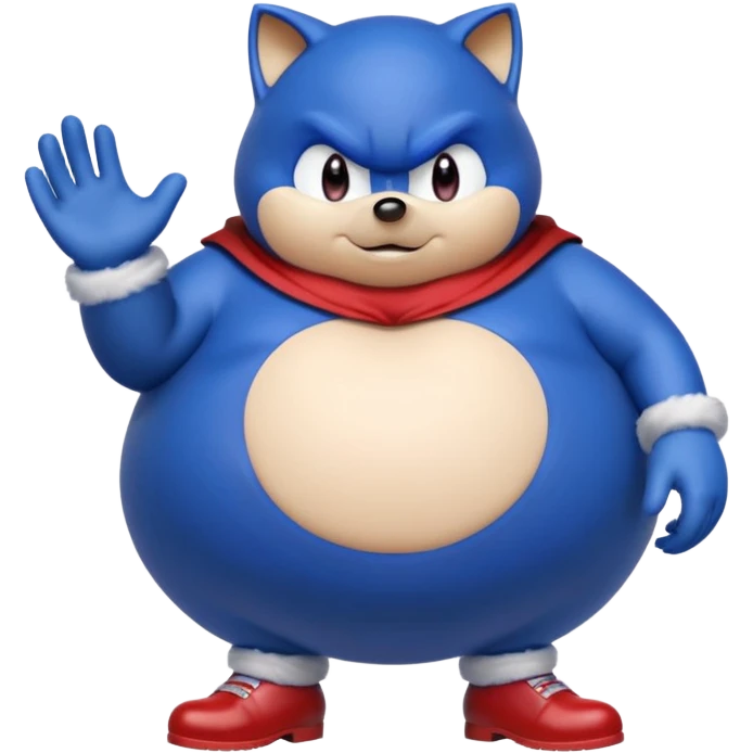 Sonic giant fat rotund belly emoji