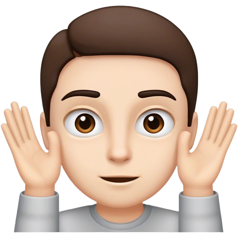 Mischievous eyebrow down and hands up like it’s about to tickle someone  emoji