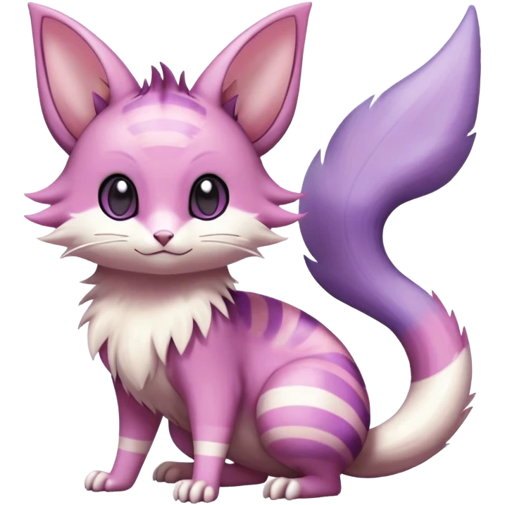 Shiny Furret-Espeon-Skitty-Delcatty-Furret-Noibat-Noivern-Hybrid (Full body) emoji