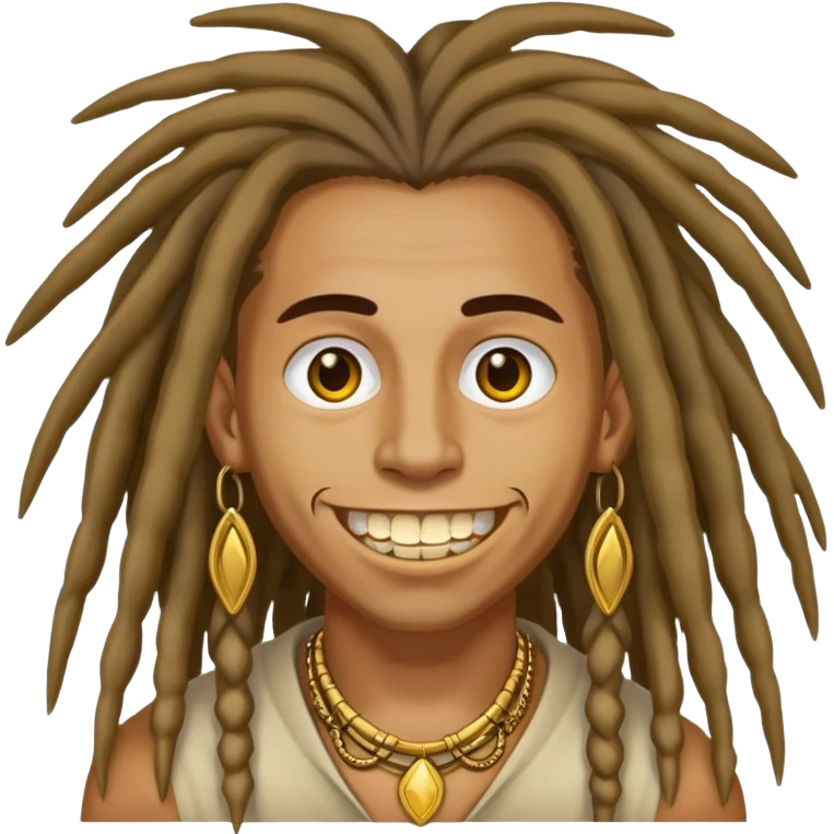 Dreads gold teeth emoji