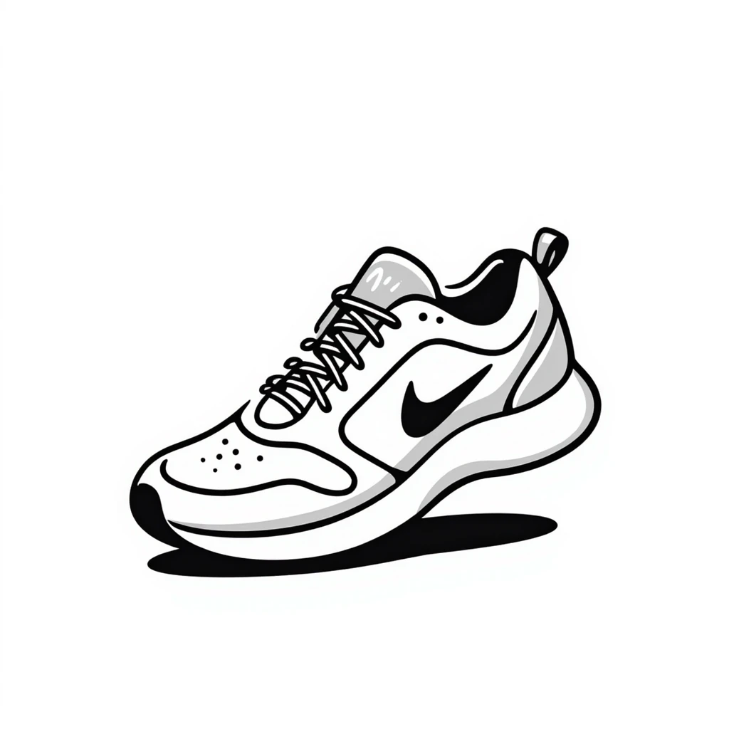 Running shoe sneaker with laces emoji