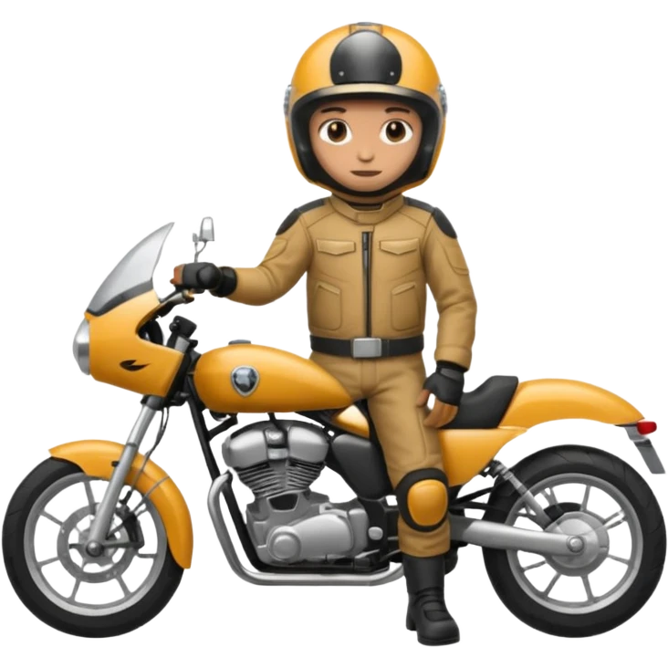 motorcycle human with helmet full body emoji