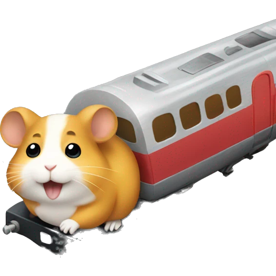 hamster rides a train emoji