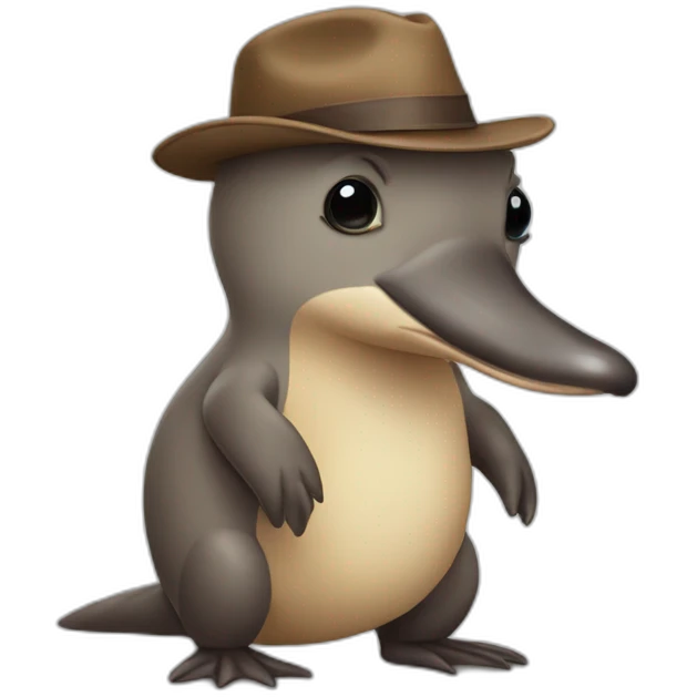cute Platypus with hat emoji