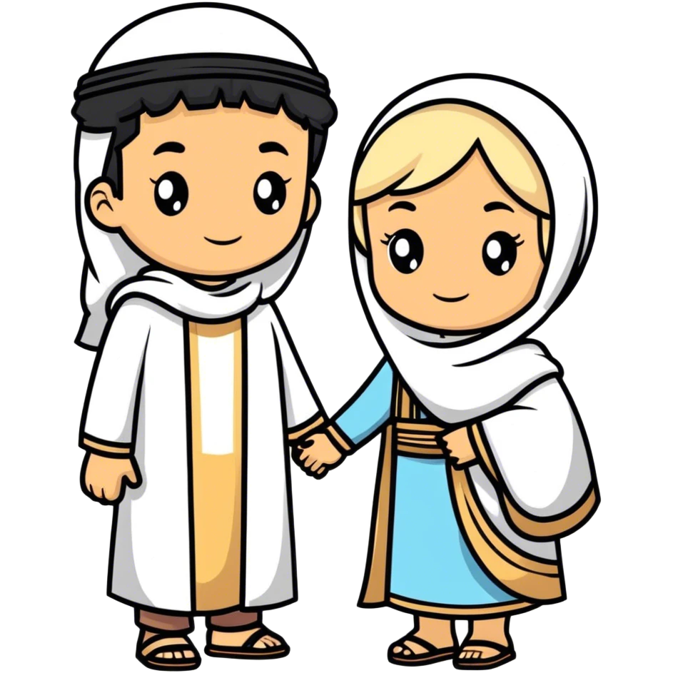 Arab boy and a white girl emoji