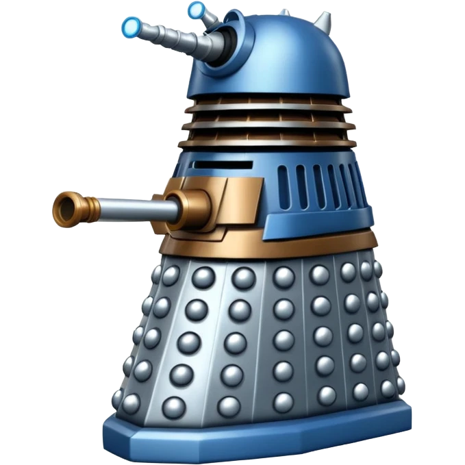 dalek silver and blue and bronze emoji