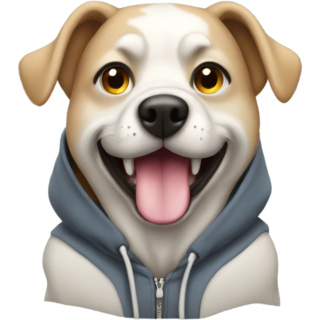 Dog wereing hoodie emoji