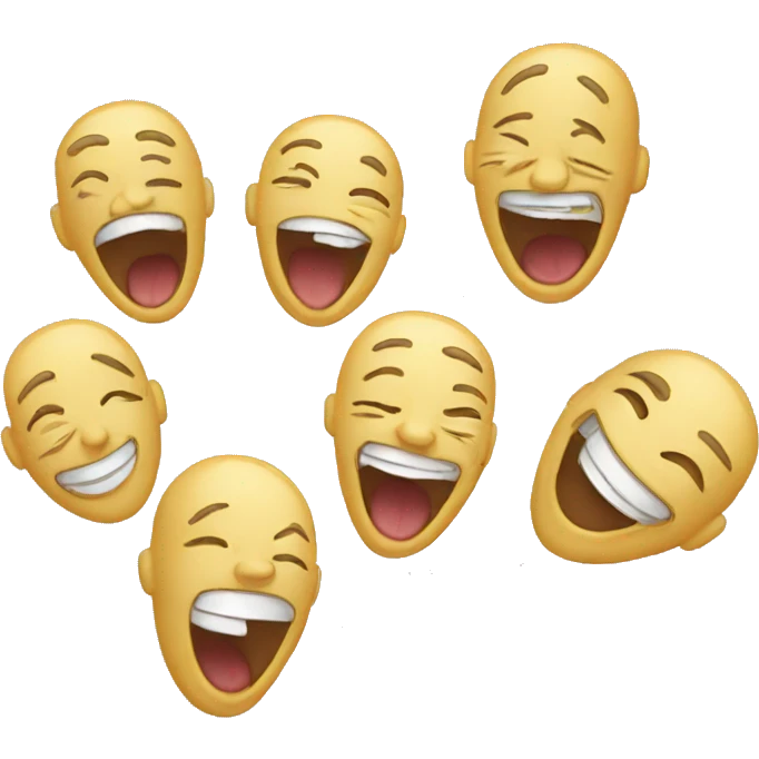 person telling a joke others laughing emoji