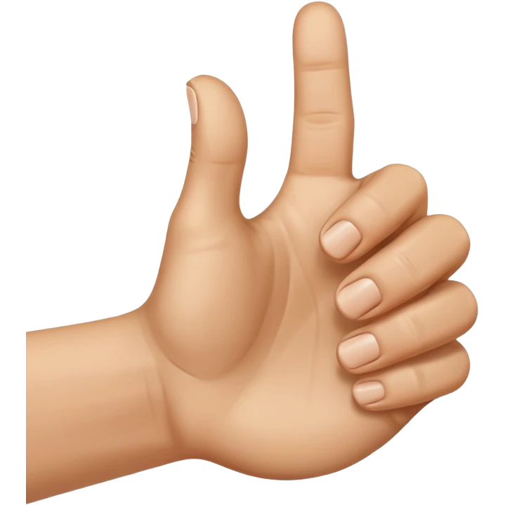 Can you do a thunbs up, but where only a small part of the top of the thumb is showing / pointing up? emoji