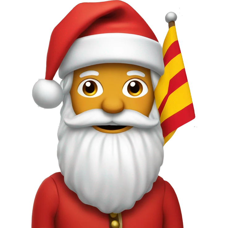 santa claus with a catalonia flag emoji