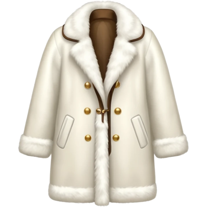 luxary white fur coat emoji