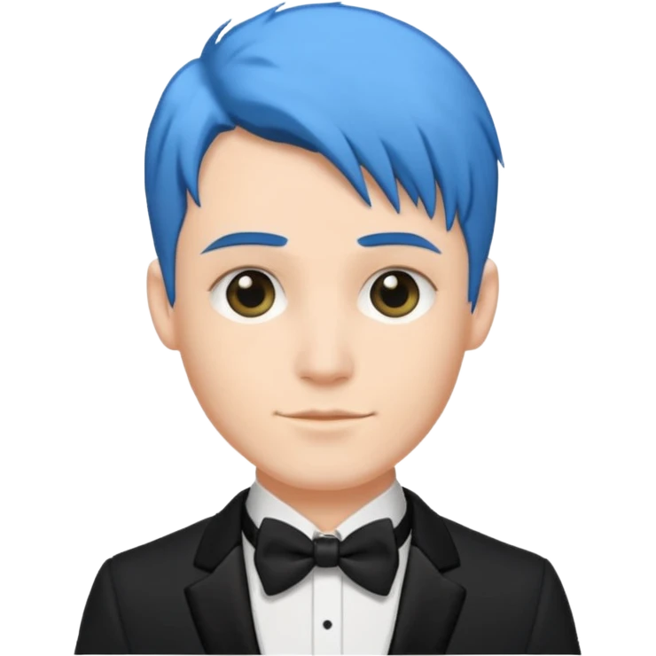 blue hair groom emoji