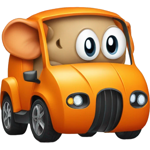 Orange elephant in lamborghini emoji