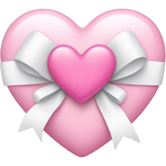 pink heart with white bow emoji