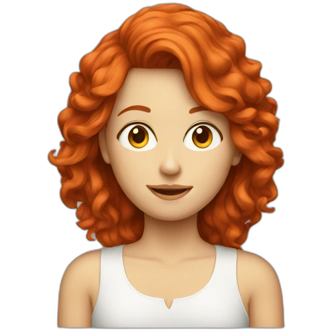 redhair computer emoji