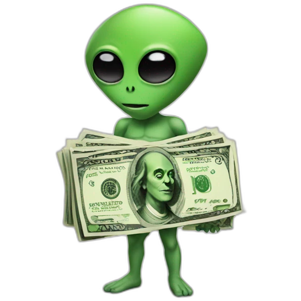 alien with money emoji