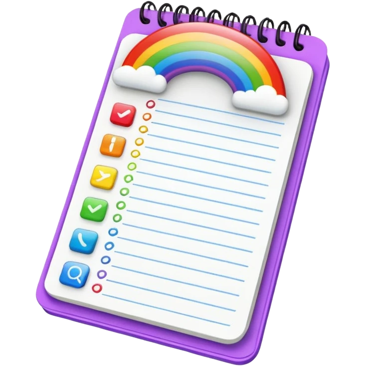 rainbow list of to dos emoji