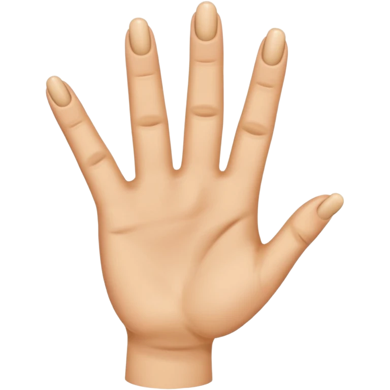 make me an emoji where all the fingers are up but thr ring finger is half down emoji