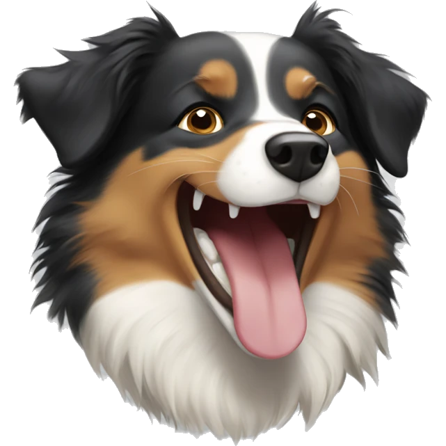 Australian Shepherd laughing  emoji