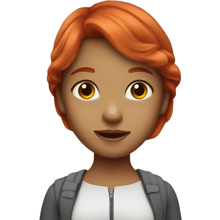 charming girl with red hair emoji