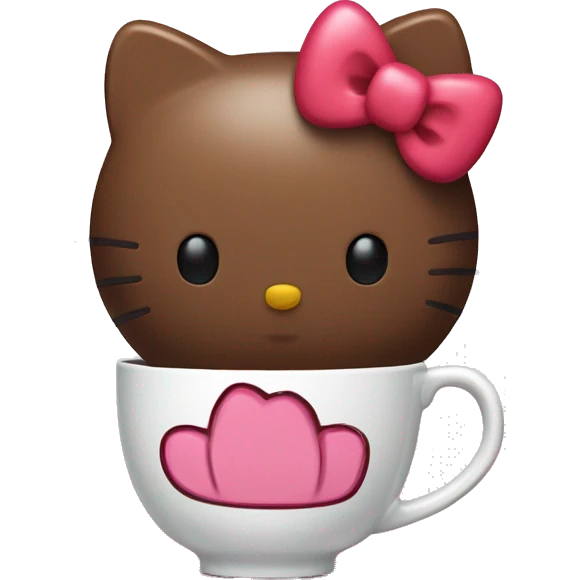 Hello Kitty tomando té emoji
