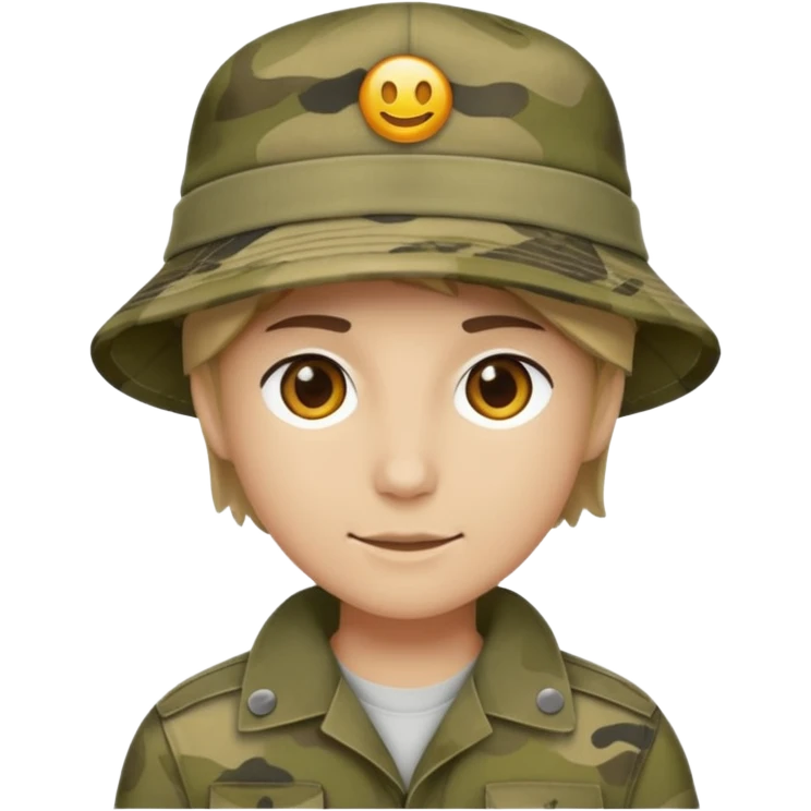 Khaki camo hat emoji