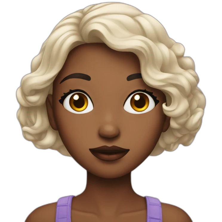 Girl doing her makeup emoji